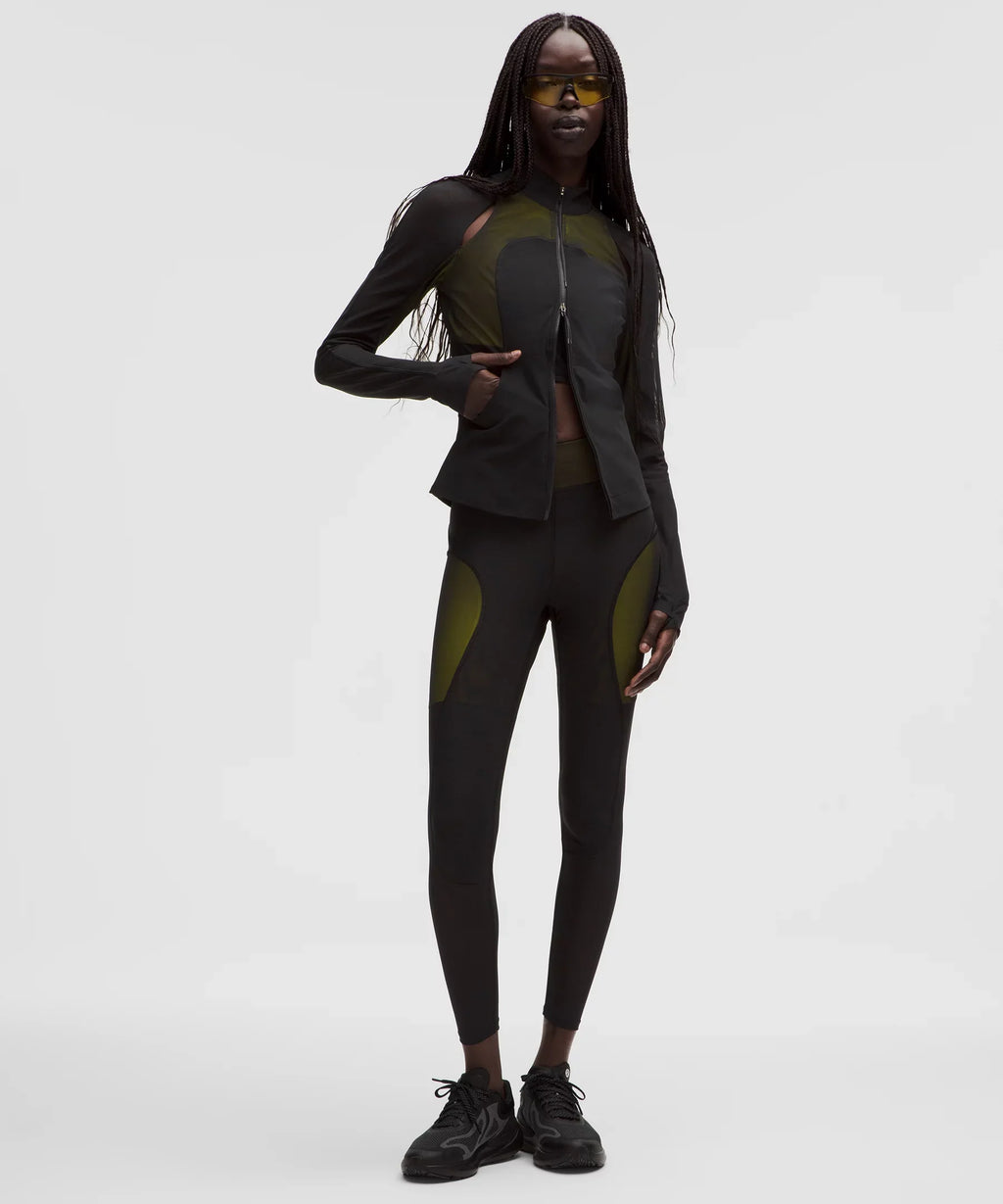 Mesh-Panelled High-Rise Tight 28"