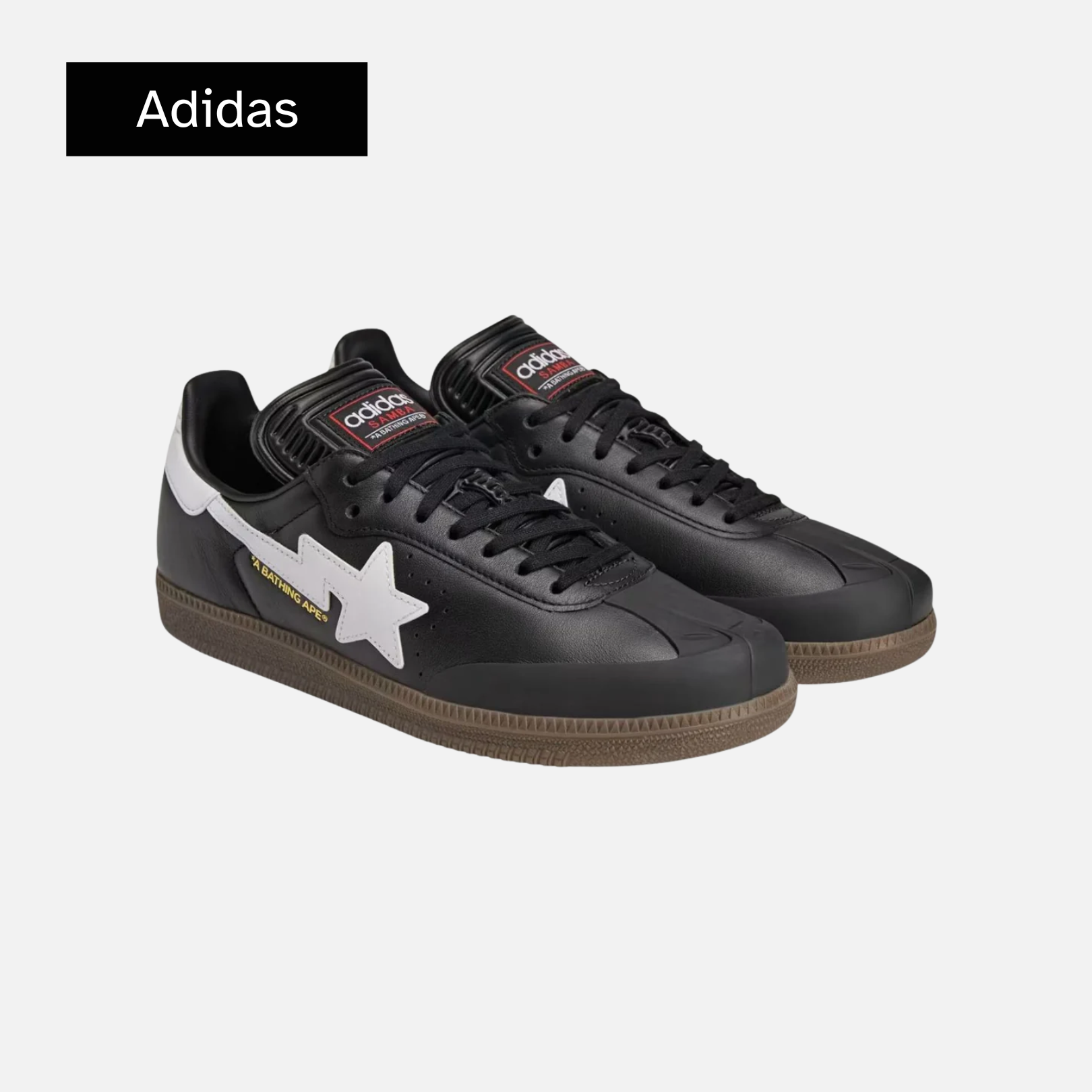 BAPE x adidas Samba 'Black White Gum'