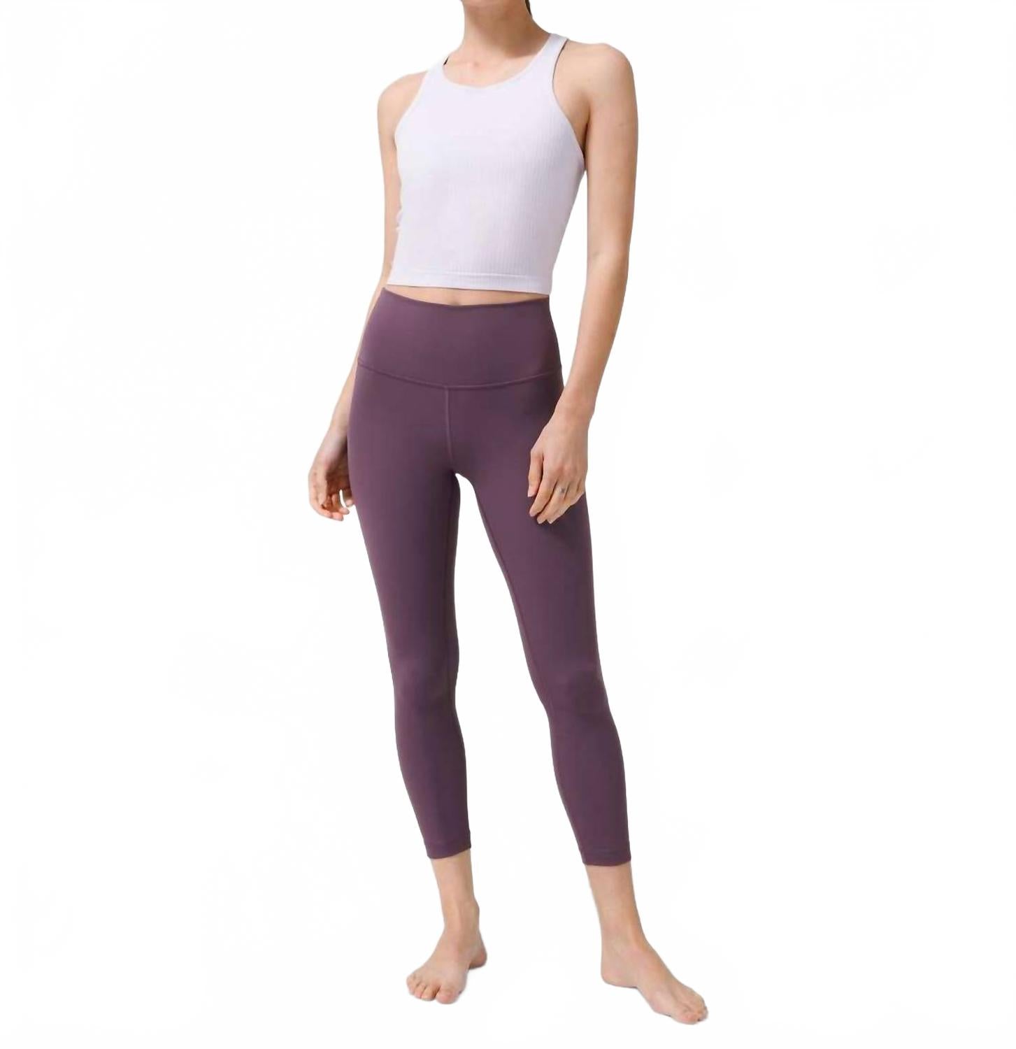 Wunder Train Ribbed High-Rise Tight In Grape Thistle