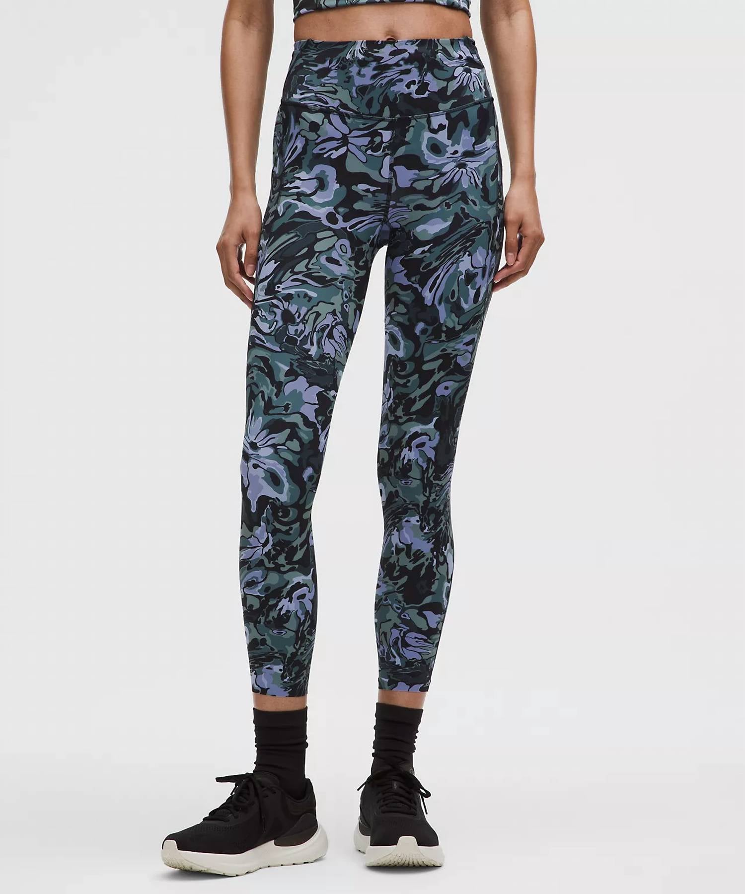 Fast & Free High Rise Tight 25 Leggings In Flower Meld