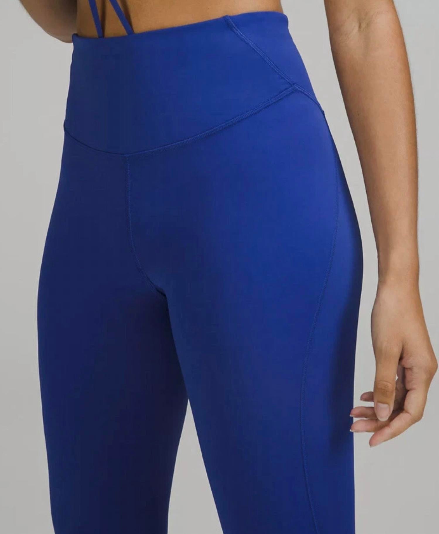 Base Pace High-Rise Running Tights - 25" In Symphony Blue
